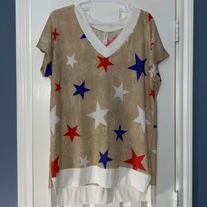 NWOT HoneyMe High Low Stars Size L